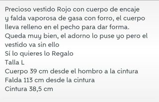 URGE Vestido rojo fiesta talla L