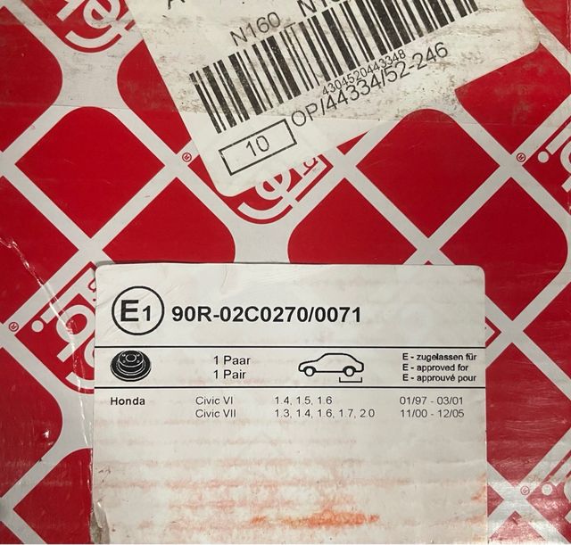 Dischi freno posteriori Honda Civic 98%