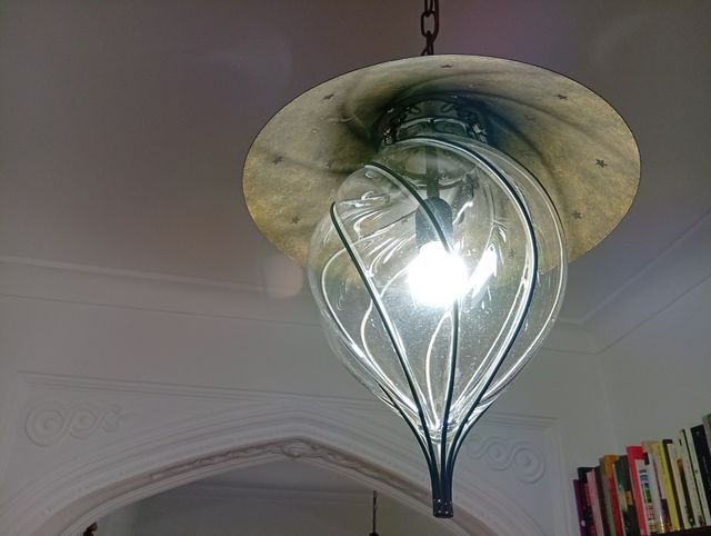 Lámpara vintage cristal metal