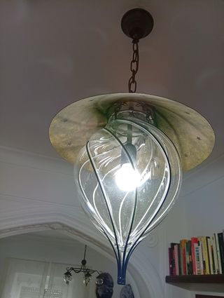 Lámpara vintage cristal metal