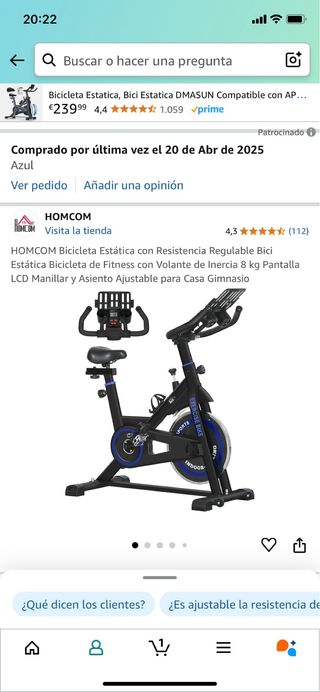 Bicicleta estática HOMCOM