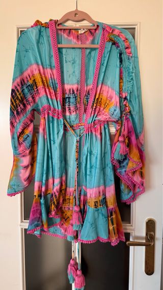 Kimono JOT turquesa y rosa