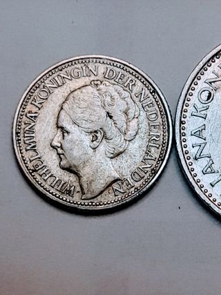 Monedas Holanda 1939-1972 una de plata