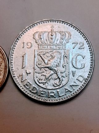 Monedas Holanda 1939-1972 una de plata