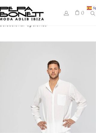 Camisa blanca ibicenca - Talla 42