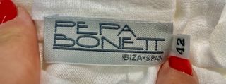 Camisa blanca ibicenca - Talla 42