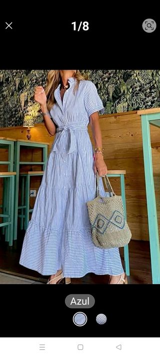 Vestido azul a rayas - NUEVO