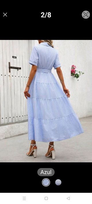 Vestido azul a rayas - NUEVO