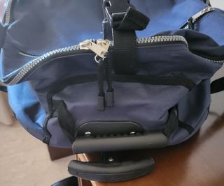 Mochila trolley azul con ruedas