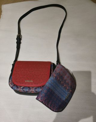 Bolso Desigual bandolera rojo original