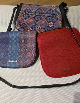 Bolso Desigual bandolera rojo original