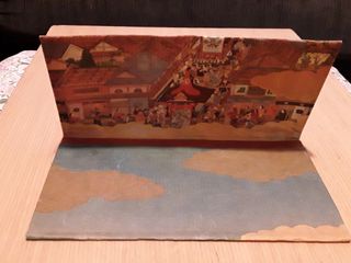Cartera japonesa antigua, arte japonés. 