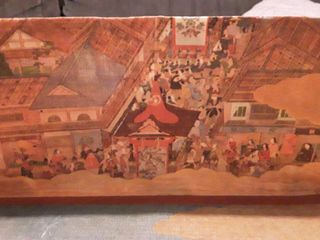 Cartera japonesa antigua, arte japonés. 