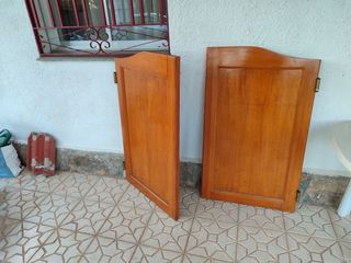 Puertas madera saloon 2uds