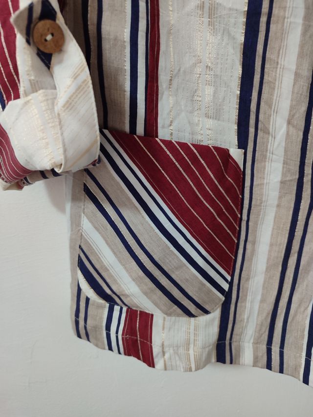 Giacca donna, estiva righe multicolor, meteore