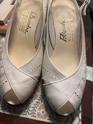 Zapatos tacón bajo vintage