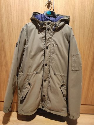 Chaqueta Pluma Caqui - Azul
