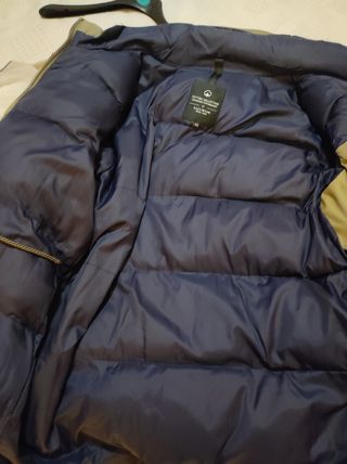 Chaqueta Pluma Caqui - Azul
