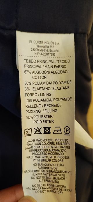 Chaqueta Pluma Caqui - Azul
