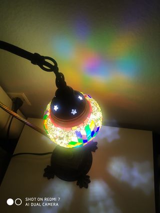 Lámpara árabe multicolor