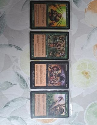 4 cartas Magic: El Bosque