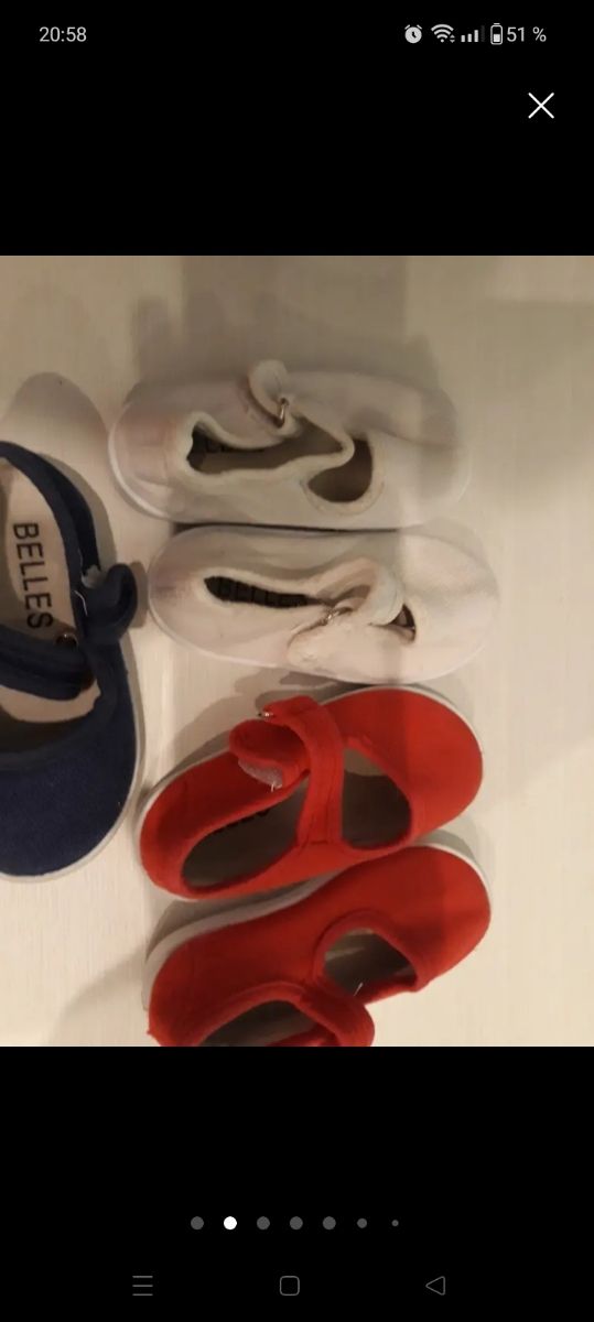 LOTE 5 pares TALLA 22  zapatillas Y MERCEDITAS