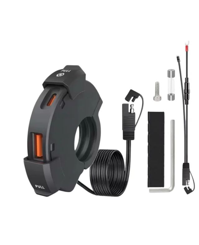Cargador teléfono móvil USB C Moto - Scooter.
