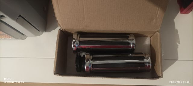 Puños moto cromados