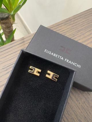Orecchini Elisabetta Franchi oro e neri