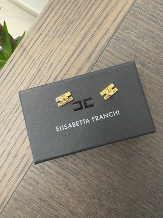 Orecchini Elisabetta Franchi oro e neri