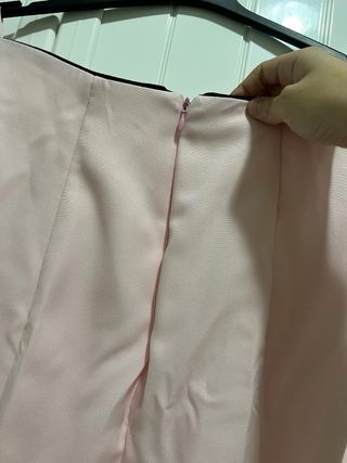 Falda Flamenca Rosa Palo lunares negros