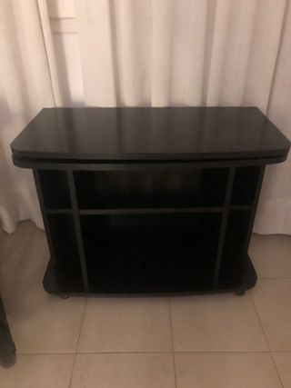 Mueble TV negro - Madera giratorio