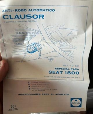 Antirobo Clausor para Volante Seat 1500