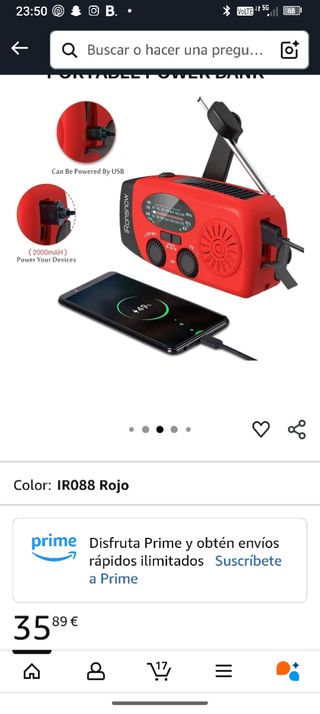 Radio Portátil AM/FM - Rojo