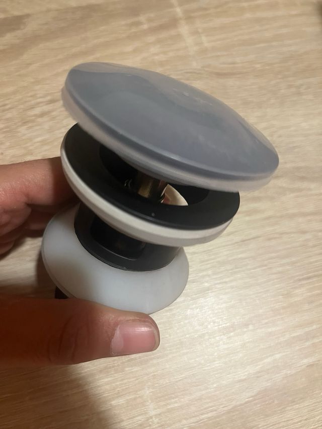 Válvula lavabo negra mate