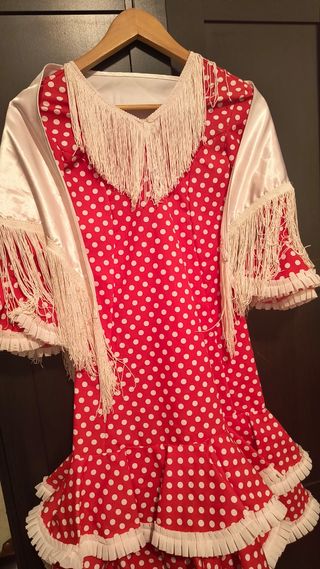 Traje Flamenca lunares rojo-blanco