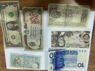 Billetes antiguos varios países
