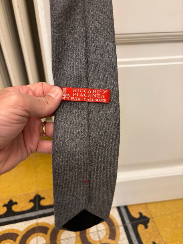 Cravatta Riccardo Piacenza - Cashmere Grigia