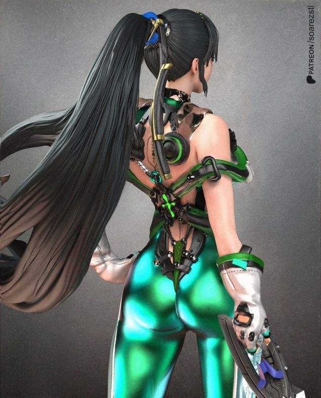 Eve ha dipinto una figura del videogioco Stellar Blade