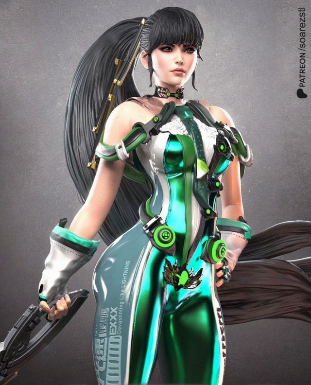 Eve ha dipinto una figura del videogioco Stellar Blade