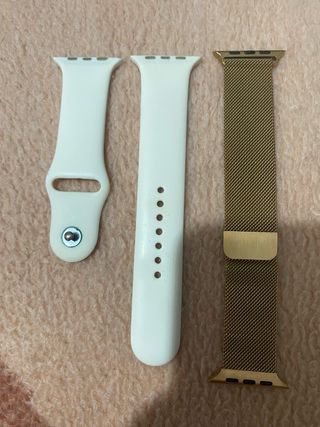 Correas Apple Watch: dorada y blanca