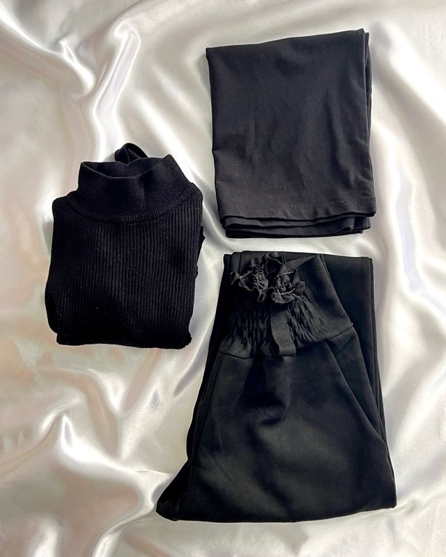 Set Lotto Vestiti Zara Crop Top, Gonna, Pantaloni