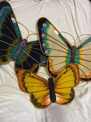 ADORNO 3 MARIPOSAS Bambú 