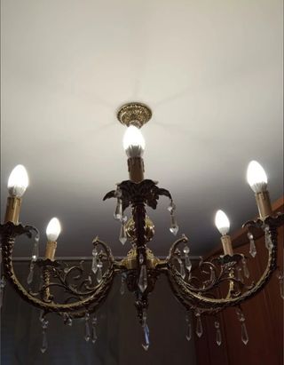 Lampara araña dorada