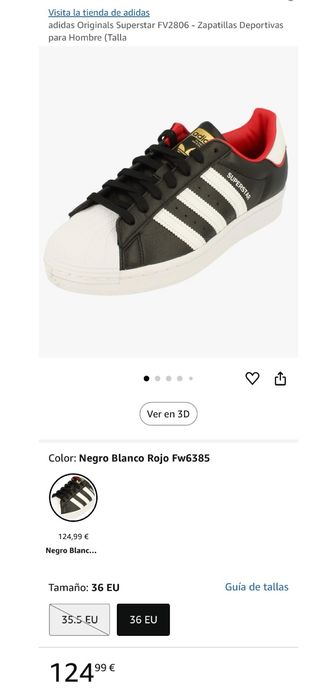 Adidas Superstar negras y rojas