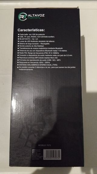 Altavoz Portátil RT 7073 - Bluetooth