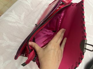 Bolso rosa metalizado