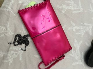 Bolso rosa metalizado