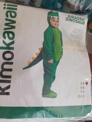 Disfraz dinosaurio bebé 3-4 años