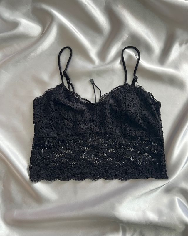 Bershka Bustier Corsetto Crop Top Corpino Pizzo